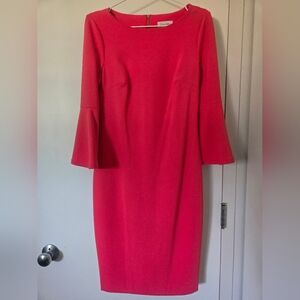 EUC Calvin‎ Klein Pink Bell Sleeve Dress